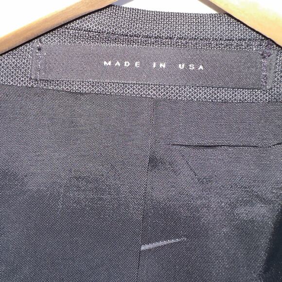 Hugo Boss Slim Fit Suit Men's 38R Dark Gray 2 Button Flat Front Pants Dapper USA - Picture 11 of 16